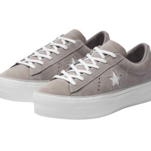 Converse One Star Platform Sneakers Women's Size 6 Gray Suede Chunky Sole New